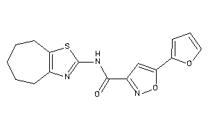 Image of 5-(2-furyl)-N-(5,6,7,8-tetrahydro-4H-cyclohepta[d]thiazol-2-yl)isoxazole-3-carboxamide