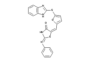 5-[[5-(1H-benzimidazol-2-ylthio)-2-furyl]methylene]-2-phenylimino-thiazolidin-4-one