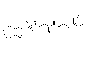Image of 3-(3,4-dihydro-2H-1,5-benzodioxepin-7-ylsulfonylamino)-N-(2-phenoxyethyl)propionamide