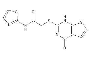 2-[(4-keto-1H-thieno[2,3-d]pyrimidin-2-yl)thio]-N-thiazol-2-yl-acetamide