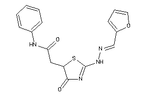 2-[2-[N'-(2-furfurylidene)hydrazino]-4-keto-2-thiazolin-5-yl]-N-phenyl-acetamide