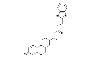 Image of N-(1H-benzimidazol-2-ylmethyl)-2-(7-keto-1,2,3,3a,3b,4,5,5a,6,9a,9b,10,11,11a-tetradecahydroindeno[5,4-f]quinolin-1-yl)acetamide
