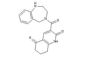 Image of 3-(1,2,3,5-tetrahydro-1,4-benzodiazepine-4-carbonyl)-1,6,7,8-tetrahydroquinoline-2,5-quinone