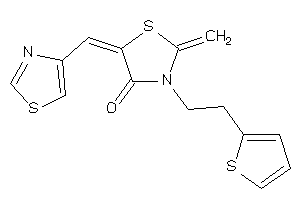 Image of 2-methylene-5-(thiazol-4-ylmethylene)-3-[2-(2-thienyl)ethyl]thiazolidin-4-one