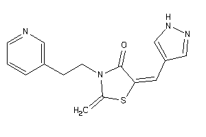 Image of 2-methylene-5-(1H-pyrazol-4-ylmethylene)-3-[2-(3-pyridyl)ethyl]thiazolidin-4-one