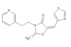Image of 2-methylene-3-[2-(3-pyridyl)ethyl]-5-(thiazol-4-ylmethylene)thiazolidin-4-one