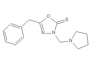 5-benzyl-3-(pyrrolidinomethyl)-1,3,4-oxadiazole-2-thione