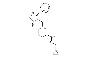Image of N-(cyclopropylmethyl)-1-[(3-phenyl-5-thioxo-1,2,4-thiadiazol-4-yl)methyl]nipecotamide