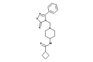 Image of N-[1-[(3-phenyl-5-thioxo-1,2,4-thiadiazol-4-yl)methyl]-4-piperidyl]cyclobutanecarboxamide