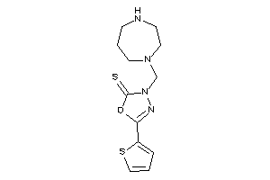 3-(1,4-diazepan-1-ylmethyl)-5-(2-thienyl)-1,3,4-oxadiazole-2-thione