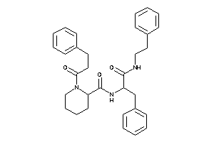N-[1-benzyl-2-keto-2-(phenethylamino)ethyl]-1-hydrocinnamoyl-pipecolinamide