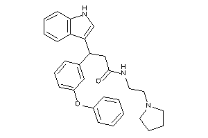 3-(1H-indol-3-yl)-3-(3-phenoxyphenyl)-N-(2-pyrrolidinoethyl)propionamide