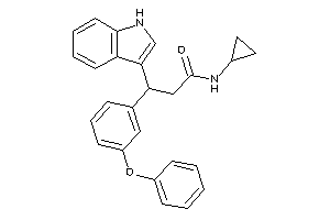Image of N-cyclopropyl-3-(1H-indol-3-yl)-3-(3-phenoxyphenyl)propionamide