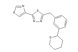 2-(3-tetrahydropyran-2-ylbenzyl)-5-thiazol-4-yl-1,3,4-thiadiazole