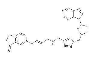 Image of 6-[4-[[1-[(5-purin-9-yltetrahydrofuran-2-yl)methyl]triazol-4-yl]methylamino]but-2-enyl]phthalide