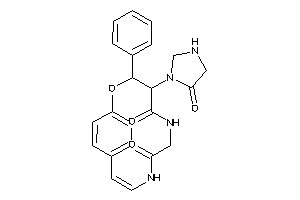 Image of 4-(5-ketoimidazolidin-1-yl)-3-phenyl-2-oxa-6,9-diazabicyclo[10.2.2]hexadeca-1(15),10,12(16),13-tetraene-5,8-quinone