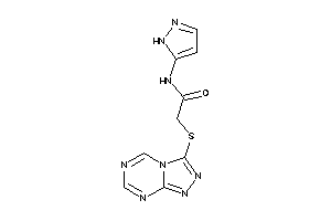 Image of N-(1H-pyrazol-5-yl)-2-([1,2,4]triazolo[4,3-a][1,3,5]triazin-3-ylthio)acetamide