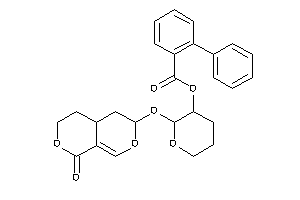 Image of 2-phenylbenzoic Acid [2-[(8-keto-4,4a,5,6-tetrahydro-3H-pyrano[3,4-c]pyran-3-yl)oxy]tetrahydropyran-3-yl] Ester
