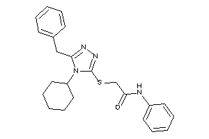 2-[(5-benzyl-4-cyclohexyl-1,2,4-triazol-3-yl)thio]-N-phenyl-acetamide