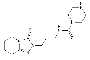 Image of N-[3-(3-keto-5,6,7,8-tetrahydro-[1,2,4]triazolo[4,3-a]pyridin-2-yl)propyl]piperazine-1-carboxamide