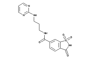 1,1,3-triketo-N-[3-(2-pyrimidylamino)propyl]-1,2-benzothiazole-6-carboxamide