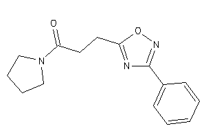 3-(3-phenyl-1,2,4-oxadiazol-5-yl)-1-pyrrolidino-propan-1-one