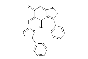 5-imino-3-phenyl-6-[(5-phenyl-2-furyl)methylene]-2H-thiazolo[3,2-a]pyrimidin-4-ium-7-one