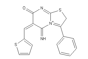 5-imino-3-phenyl-6-(2-thenylidene)-2H-thiazolo[3,2-a]pyrimidin-4-ium-7-one