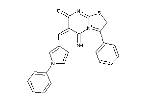 5-imino-3-phenyl-6-[(1-phenylpyrrol-3-yl)methylene]-2H-thiazolo[3,2-a]pyrimidin-4-ium-7-one