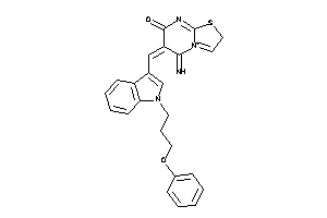 Image of 5-imino-6-[[1-(3-phenoxypropyl)indol-3-yl]methylene]-2H-thiazolo[3,2-a]pyrimidin-4-ium-7-one