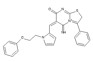 5-imino-6-[[1-(2-phenoxyethyl)pyrrol-2-yl]methylene]-3-phenyl-2H-thiazolo[3,2-a]pyrimidin-4-ium-7-one