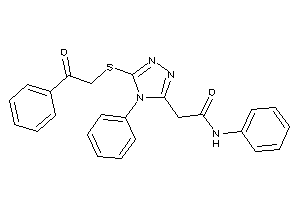 Image of 2-[5-(phenacylthio)-4-phenyl-1,2,4-triazol-3-yl]-N-phenyl-acetamide
