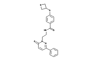 N-[2-(6-keto-3-phenyl-pyridazin-1-yl)ethyl]-4-(thietan-3-yloxy)benzamide