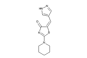 Image of 2-piperidino-5-(1H-pyrazol-4-ylmethylene)-2-thiazolin-4-one