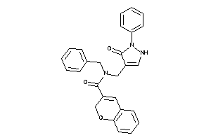 Image of N-benzyl-N-[(5-keto-1-phenyl-3-pyrazolin-4-yl)methyl]-2H-chromene-3-carboxamide