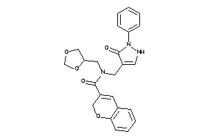 N-(1,3-dioxolan-4-ylmethyl)-N-[(5-keto-1-phenyl-3-pyrazolin-4-yl)methyl]-2H-chromene-3-carboxamide
