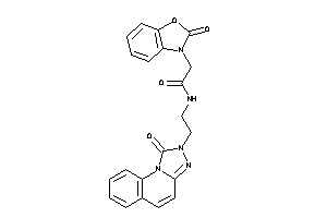 Image of 2-(2-keto-1,3-benzoxazol-3-yl)-N-[2-(1-keto-[1,2,4]triazolo[4,3-a]quinolin-2-yl)ethyl]acetamide