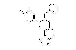 Image of 6-keto-N-piperonyl-N-(thiazol-2-ylmethyl)-4,5-dihydro-1H-pyridazine-3-carboxamide