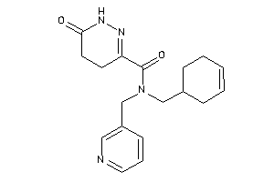 Image of N-(cyclohex-3-en-1-ylmethyl)-6-keto-N-(3-pyridylmethyl)-4,5-dihydro-1H-pyridazine-3-carboxamide