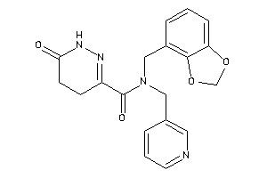 Image of N-(1,3-benzodioxol-4-ylmethyl)-6-keto-N-(3-pyridylmethyl)-4,5-dihydro-1H-pyridazine-3-carboxamide