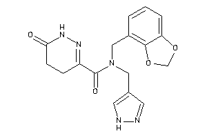 Image of N-(1,3-benzodioxol-4-ylmethyl)-6-keto-N-(1H-pyrazol-4-ylmethyl)-4,5-dihydro-1H-pyridazine-3-carboxamide