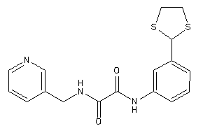 Image of N'-[3-(1,3-dithiolan-2-yl)phenyl]-N-(3-pyridylmethyl)oxamide