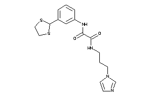 N'-[3-(1,3-dithiolan-2-yl)phenyl]-N-(3-imidazol-1-ylpropyl)oxamide