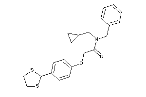 Image of N-benzyl-N-(cyclopropylmethyl)-2-[4-(1,3-dithiolan-2-yl)phenoxy]acetamide