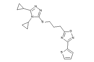 Image of 5-[3-[(4,5-dicyclopropyl-1,2,4-triazol-3-yl)thio]propyl]-3-(2-thienyl)-1,2,4-oxadiazole
