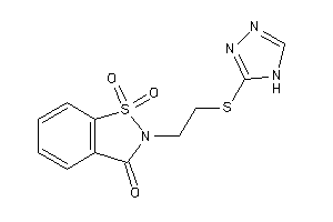 Image of 1,1-diketo-2-[2-(4H-1,2,4-triazol-3-ylthio)ethyl]-1,2-benzothiazol-3-one