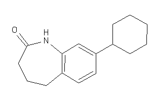 Image of 8-cyclohexyl-1,3,4,5-tetrahydro-1-benzazepin-2-one