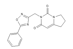Image of 2-[(5-phenyl-1,2,4-oxadiazol-3-yl)methyl]-6,7-dihydro-5H-pyrrolo[2,1-f]pyrimidine-1,3-quinone