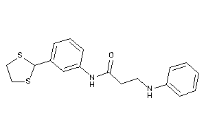 Image of 3-anilino-N-[3-(1,3-dithiolan-2-yl)phenyl]propionamide