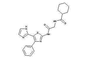 Image of N-[2-[[5-(1H-imidazol-2-yl)-4-phenyl-thiazol-2-yl]amino]-2-keto-ethyl]cyclohexanecarboxamide